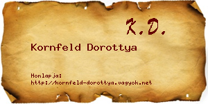 Kornfeld Dorottya névjegykártya